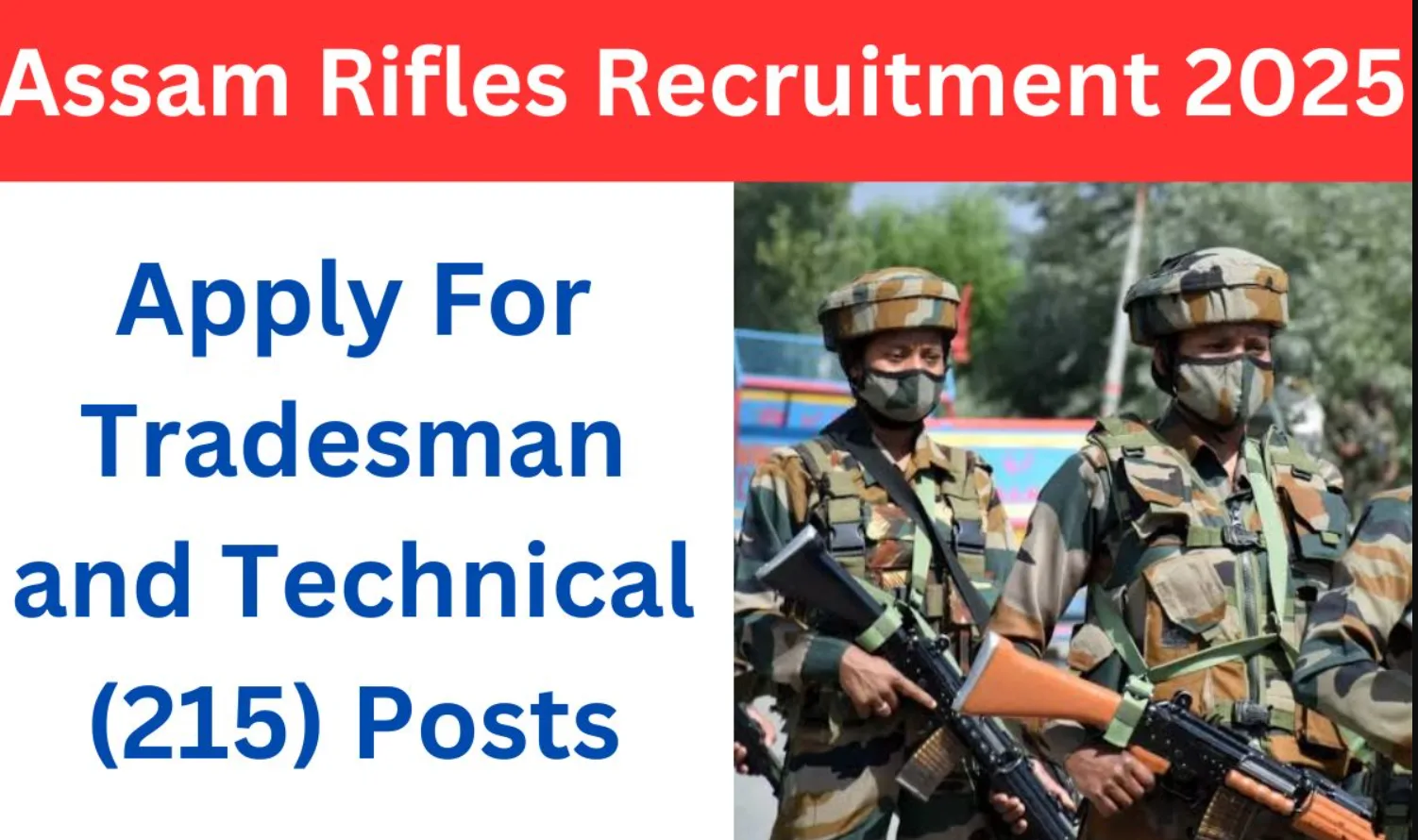 assam rifles technical and tradesman recruitment 2025