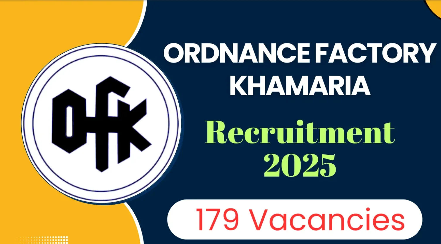 Ordnance Factory Tenure Based DBW Recruitment 2025