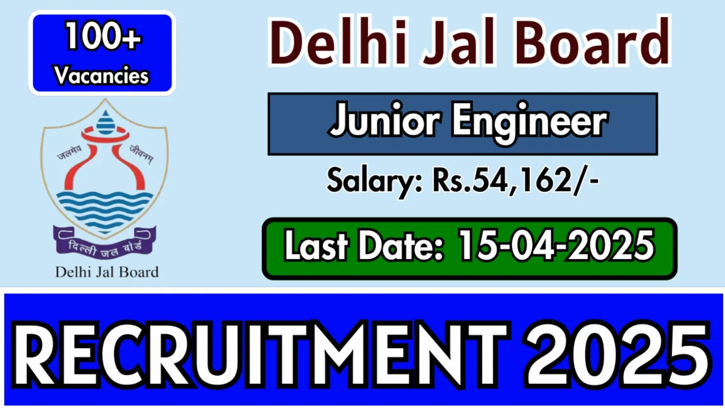 Delhi Jal Board Junior Engineer Recruitment 2025
