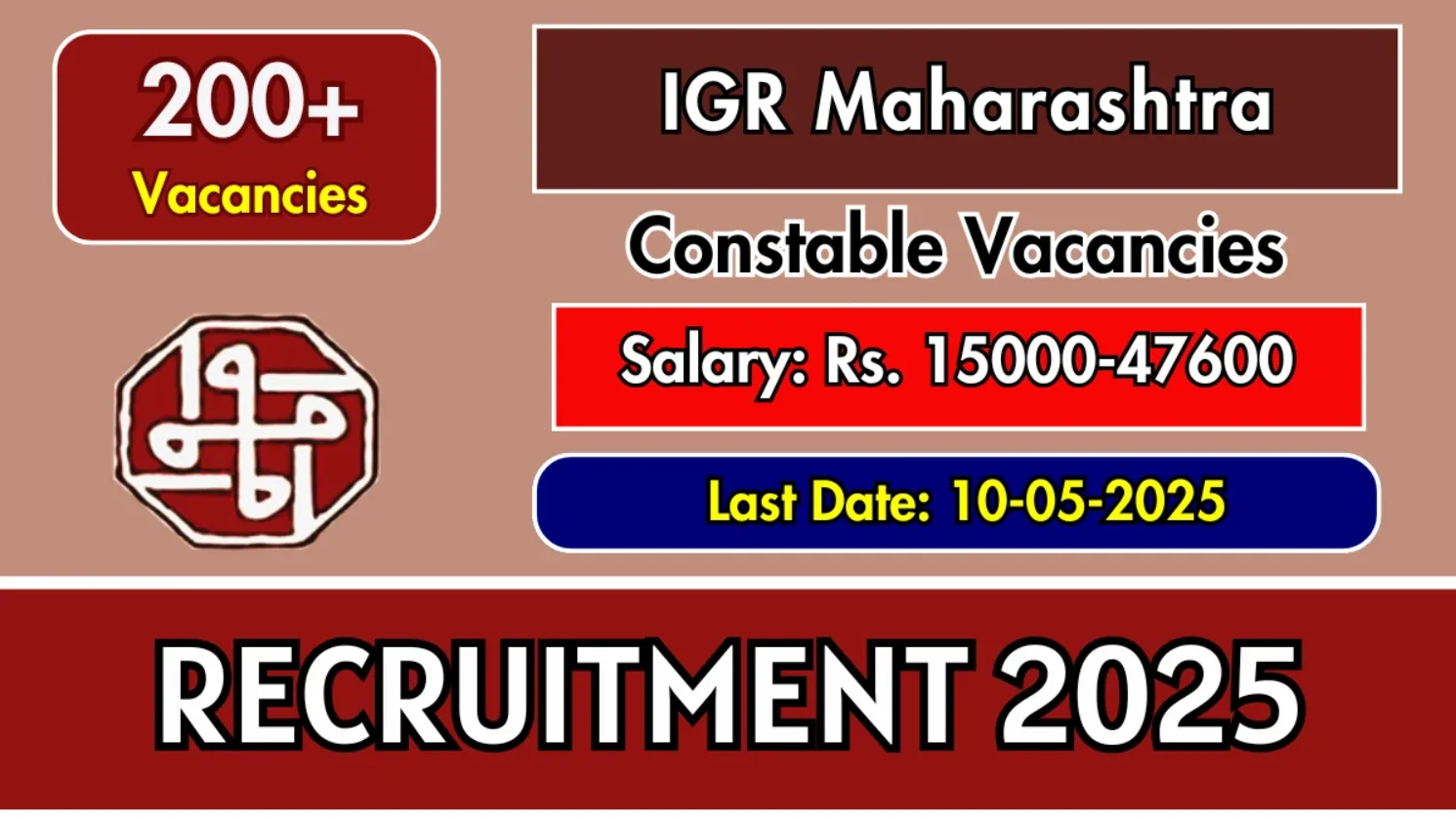 IGR Constable Recruitment Online Form 2025