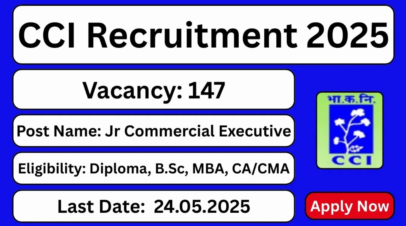 CCI Management Trainee, Junior Assistant Recruitment Online Form 2025