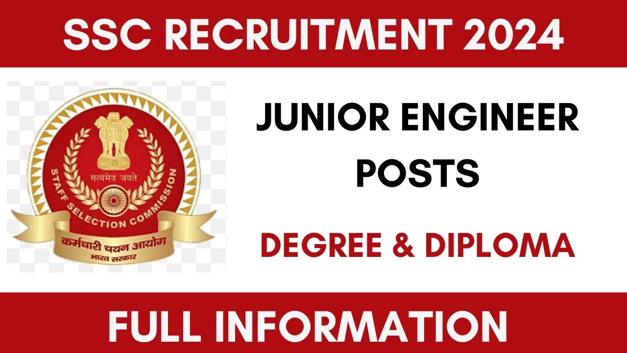SSC Junior Engineer Recruitment Online Form 2025