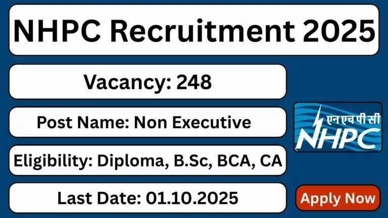 NHPC Non Executive Recruitment Online Form 2025