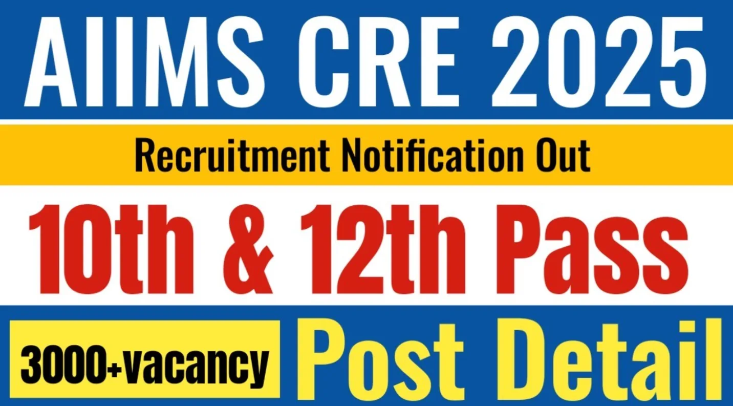 AIIMS Common Recruitment Examination - CRE-4 Recruitment Online Form 2025
