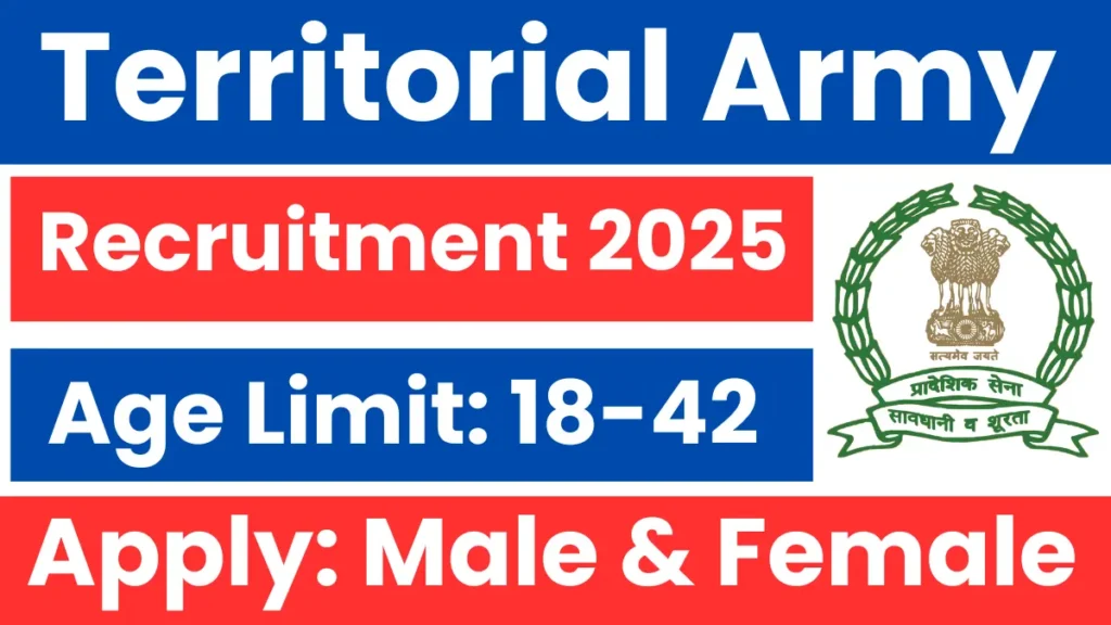 Territorial Army Soldier Recruitment Online Form 2025