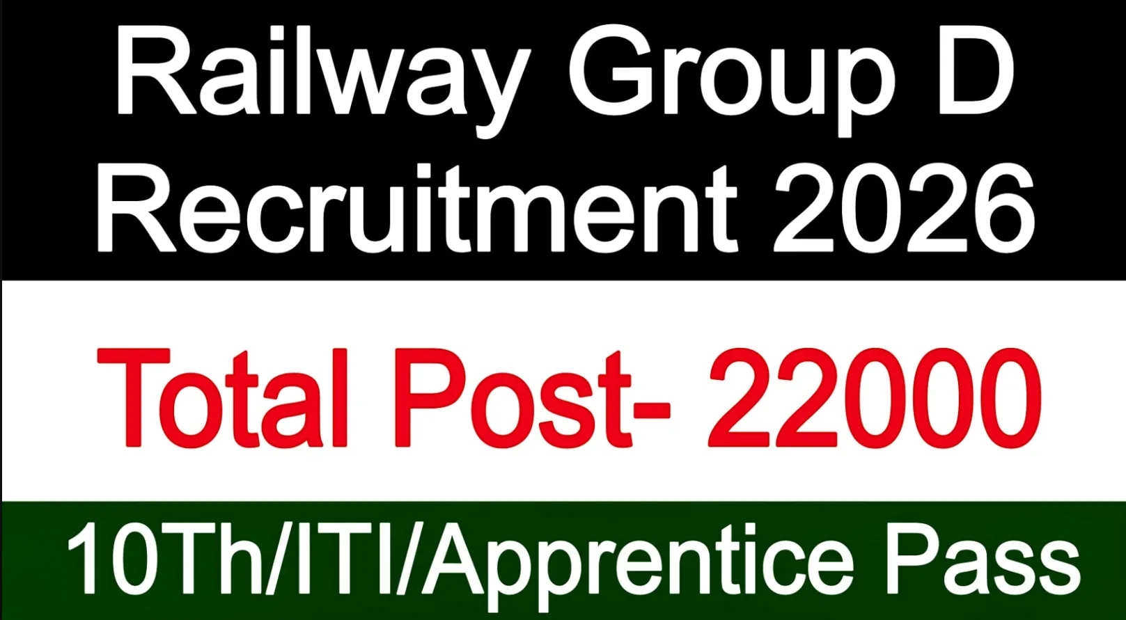 Railway Recruitment Board Group D Recruitment Online Form 2026